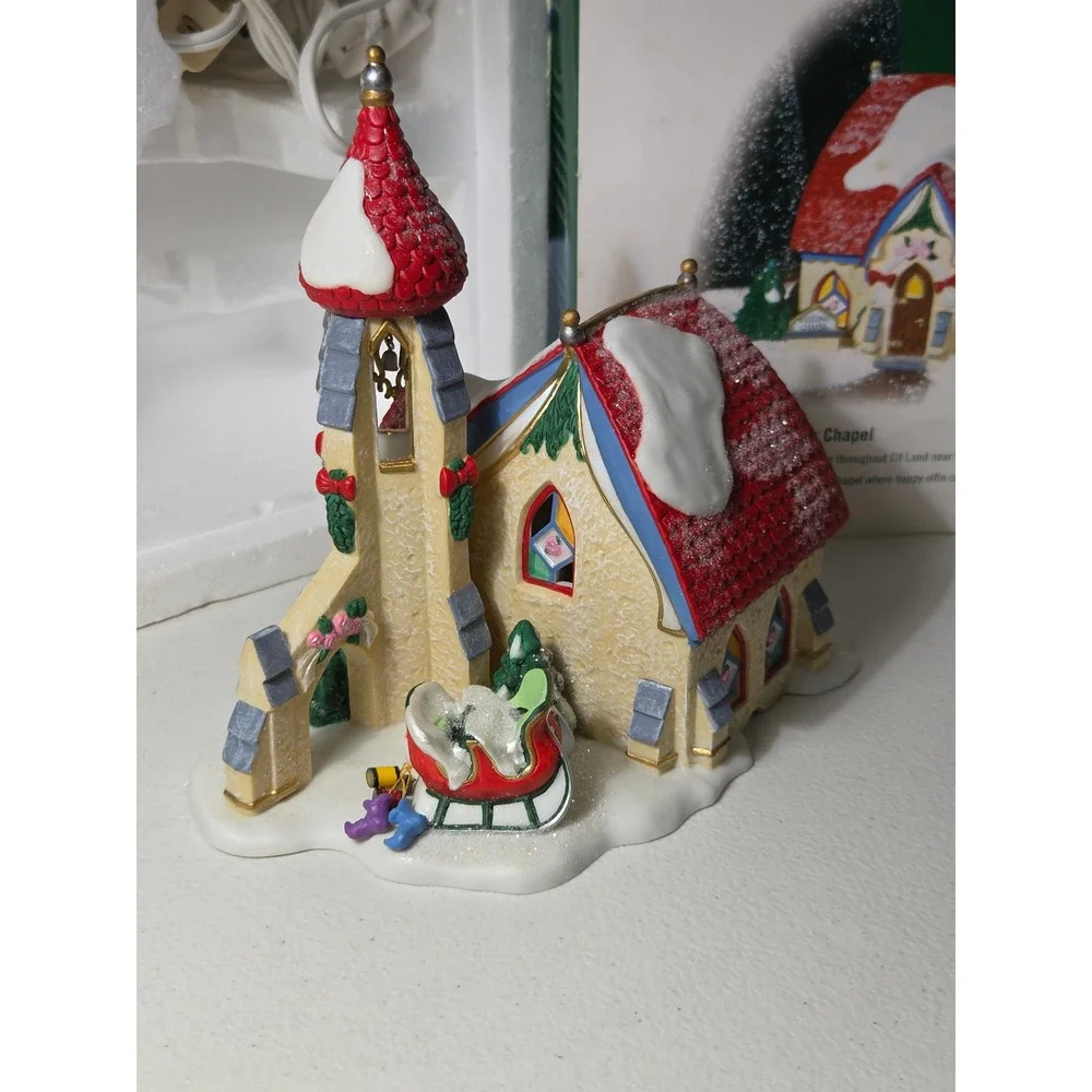Dept 56 North Pole Series Elf Land Wedding Bells Chapel Christmas Village